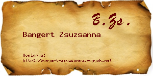 Bangert Zsuzsanna névjegykártya